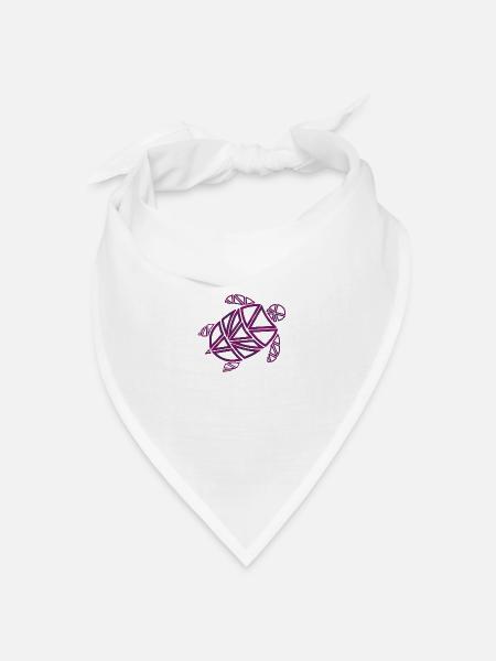 Schildkröte - Bandana Dreieckstuch - Weiß