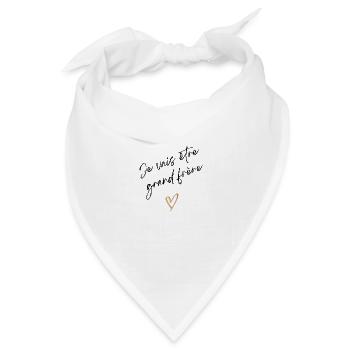 Ich werde großer Bruder sein - Bald großer Bruder - Bandana Dreieckstuch - Weiß - Vorne