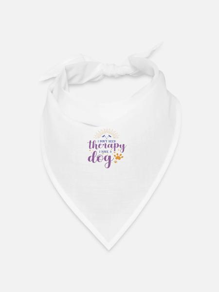 No Therapy - Bandana Dreieckstuch - Weiß