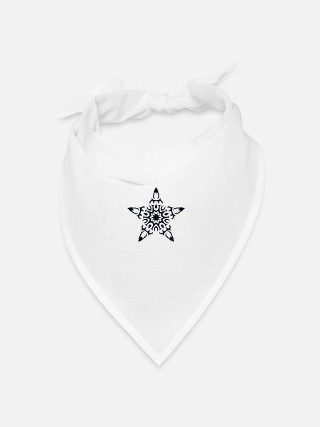 stern tribal - Bandana Dreieckstuch - Weiß