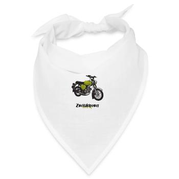 S51 (hellgrün) // Illustration - Bandana Dreieckstuch - Weiß - Vorne