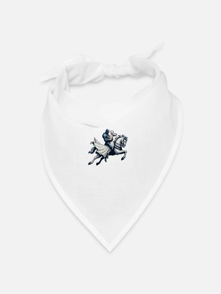 Blauer Prinz - Bandana Dreieckstuch - Weiß