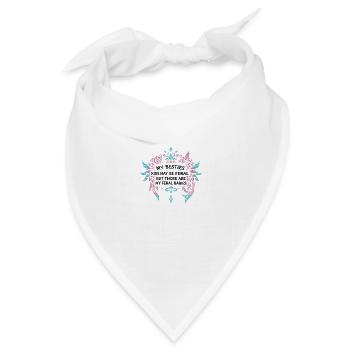 Meine besten Kinder könnten verwildert sein - Bandana Dreieckstuch - Weiß - Vorne