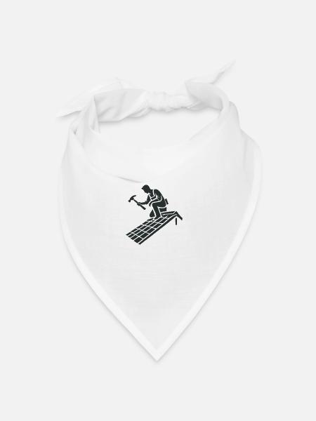 dachdecker - Bandana Dreieckstuch - Weiß