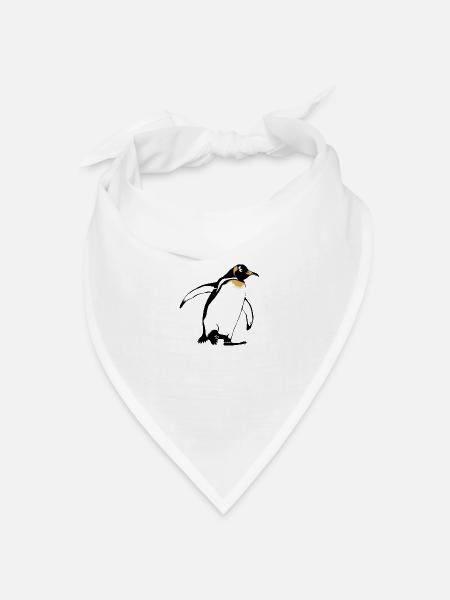 Pinguin - Bandana Dreieckstuch - Weiß