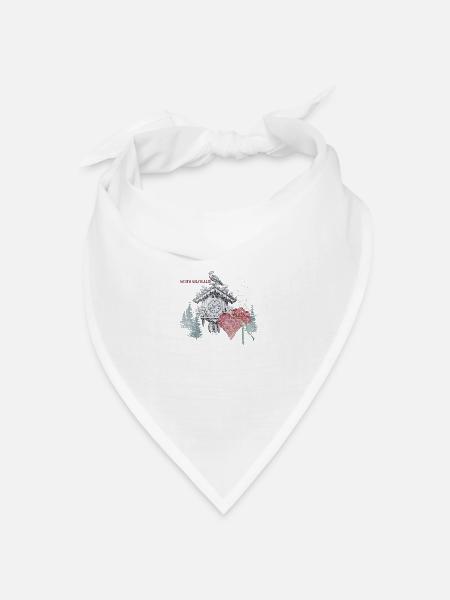 Schwarzwald - Bandana Dreieckstuch - Weiß