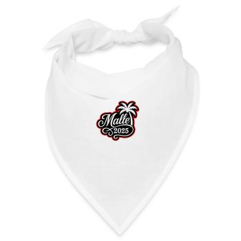 Malle 2025 Palme - Bandana Dreieckstuch - Weiß - Vorne