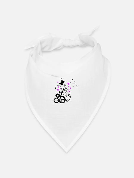 Spring || zweifarbig - Bandana Dreieckstuch - Weiß
