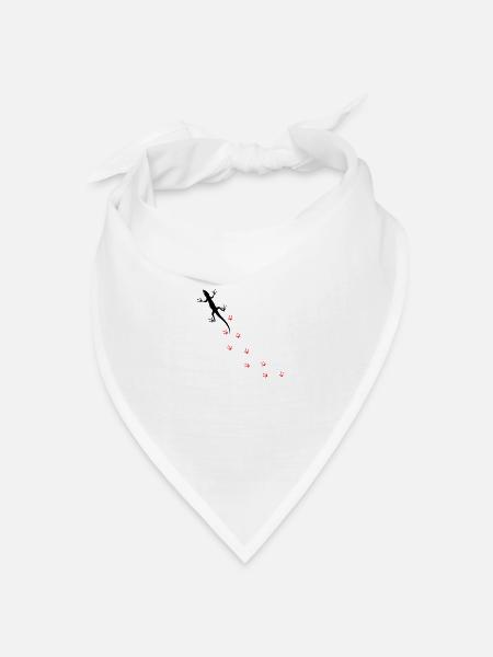 Gecko - Bandana Dreieckstuch - Weiß
