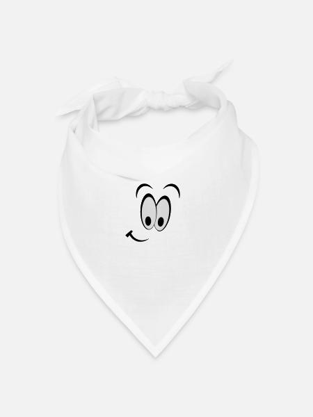 SMILEY - Bandana Dreieckstuch - Weiß