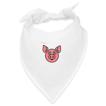 Pig - Bandana Dreieckstuch - Weiß - Vorne