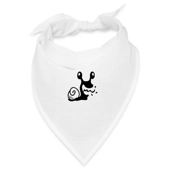 Crazy Snail - line - Bandana Dreieckstuch - Weiß - Vorne