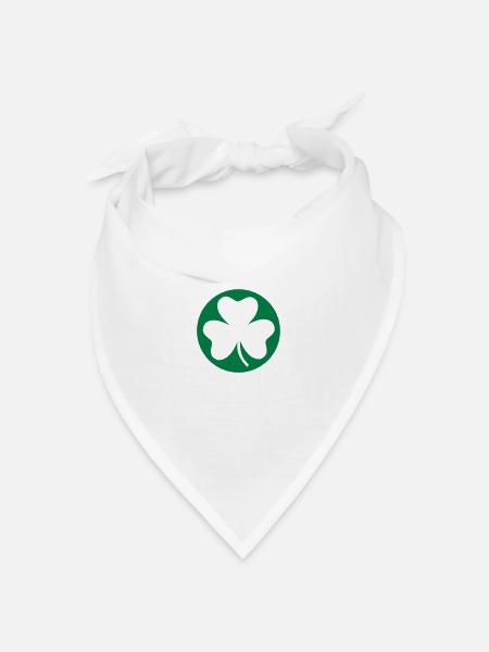 Shamrock - Bandana Dreieckstuch - Weiß