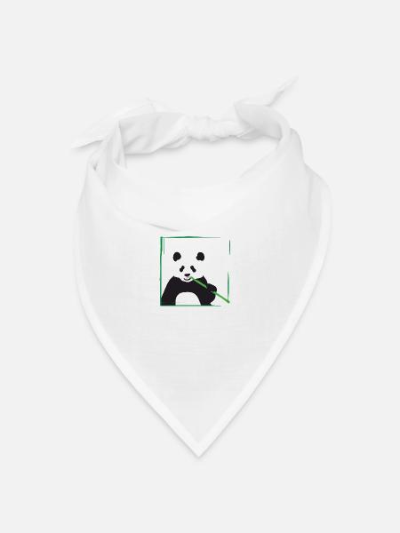 panda - Bandana Dreieckstuch - Weiß