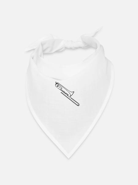 Posaune - Bandana Dreieckstuch - Weiß