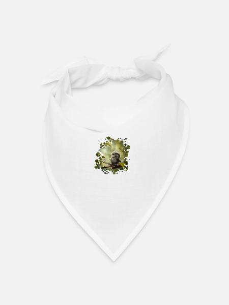 Kleine Eule - Bandana Dreieckstuch - Weiß