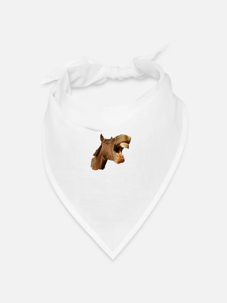 Zum Lachen - Bandana Dreieckstuch - Weiß