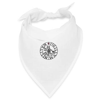 templar knights seal - Bandana Dreieckstuch - Weiß - Vorne