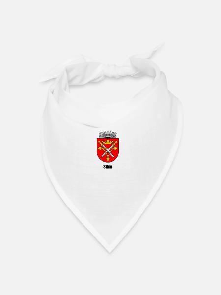 Wappen Hermannstadt "Sibiu" - Bandana Dreieckstuch - Weiß