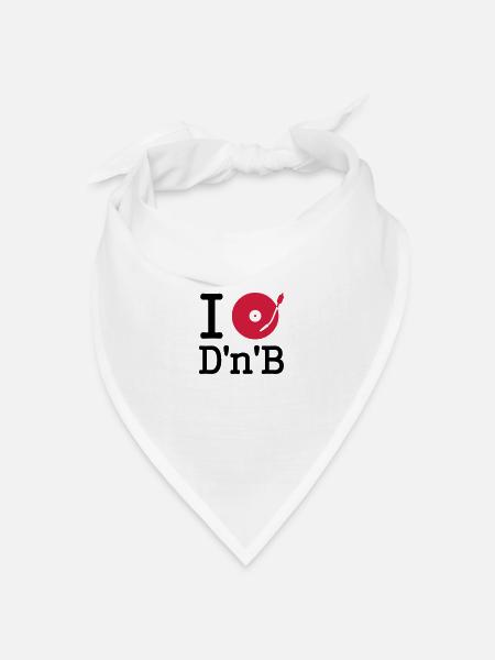 I dj / play / listen to drum and bass - Bandana Dreieckstuch - Weiß
