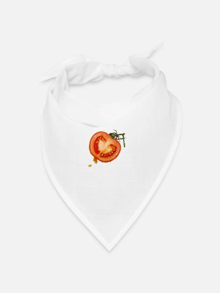 Tomate - Bandana Dreieckstuch - Weiß