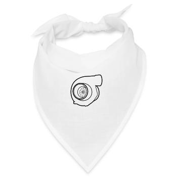Turbolader - Bandana Dreieckstuch - Weiß - Vorne