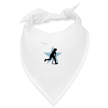 hockey_woman_c_2c - Bandana Dreieckstuch - Weiß - Vorne