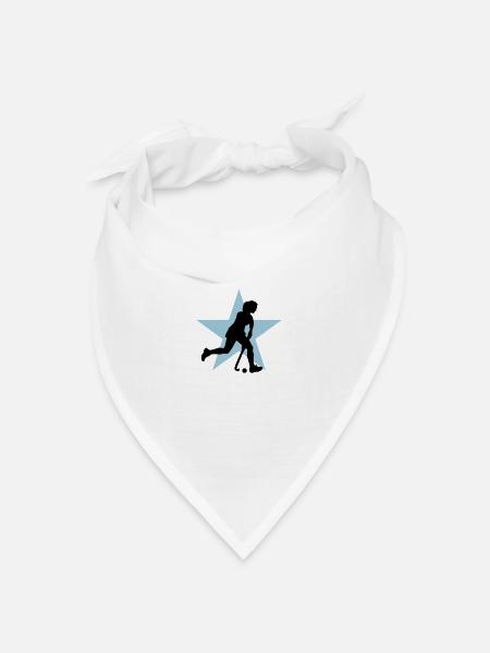 hockey_woman_c_2c - Bandana Dreieckstuch - Weiß