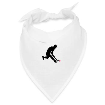 herrenhockey_c_2c - Bandana Dreieckstuch - Weiß - Vorne
