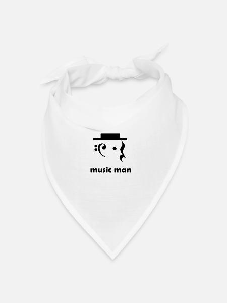 music man - Bandana Dreieckstuch - Weiß
