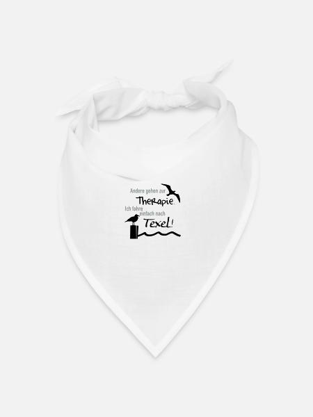 Therapie Texel - Bandana Dreieckstuch - Weiß