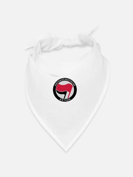 Antifaschistische Aktion - Bandana Dreieckstuch - Weiß