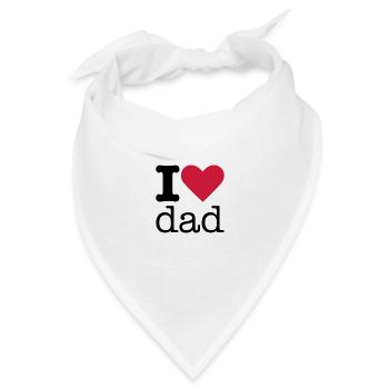 I Love Dad - Bandana Dreieckstuch - Weiß - Vorne