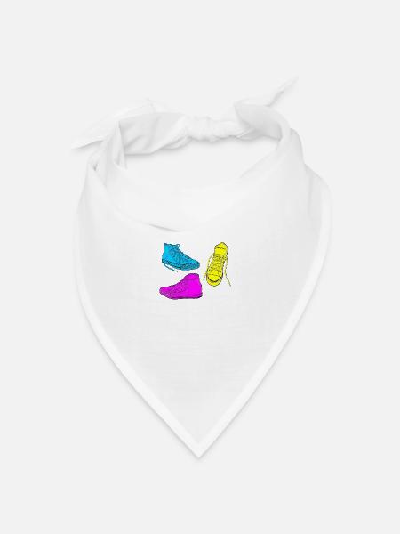 Trainer farbigen - Bandana Dreieckstuch - Weiß
