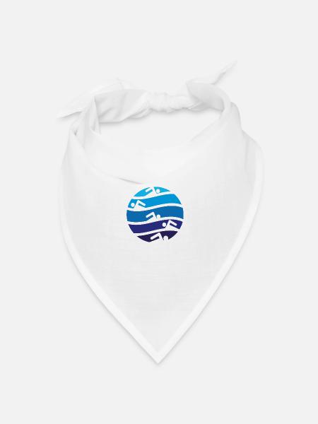 schwimmen - Bandana Dreieckstuch - Weiß