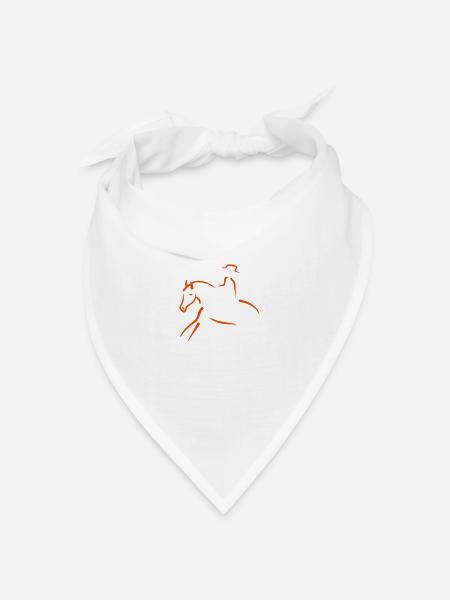 Westernpferd - Bandana Dreieckstuch - Weiß