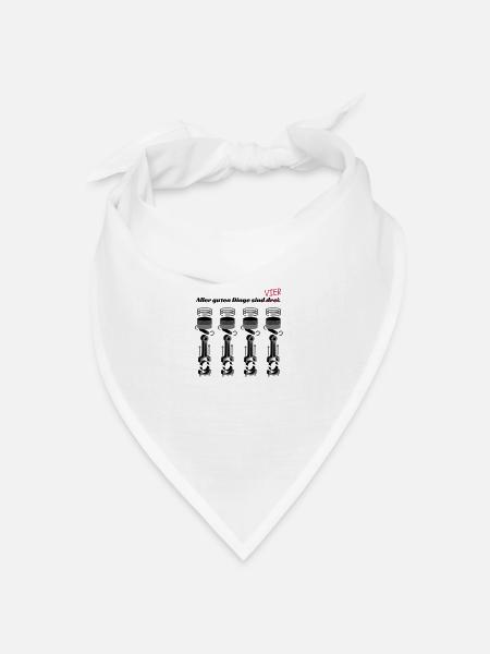 Aller guten Dinge sind 4! - Bandana Dreieckstuch - Weiß