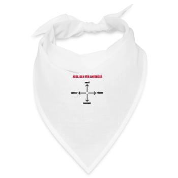 Hessischer Sprachkurs - Bandana Dreieckstuch - Weiß - Vorne