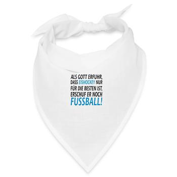 eishockey vs fussball - Bandana Dreieckstuch - Weiß - Vorne