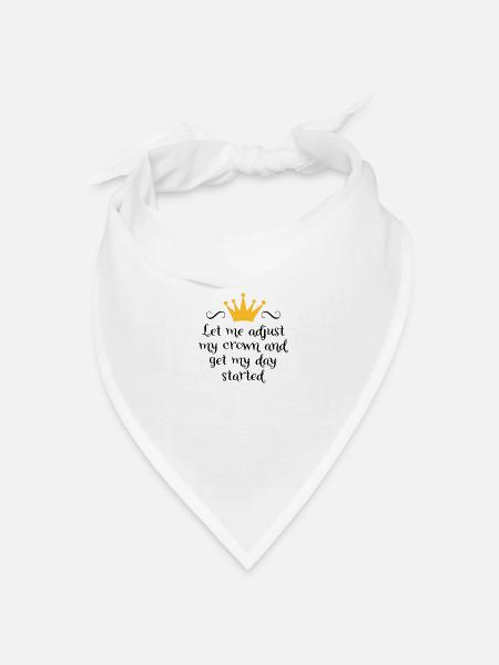 Krone - Bandana Dreieckstuch - Weiß