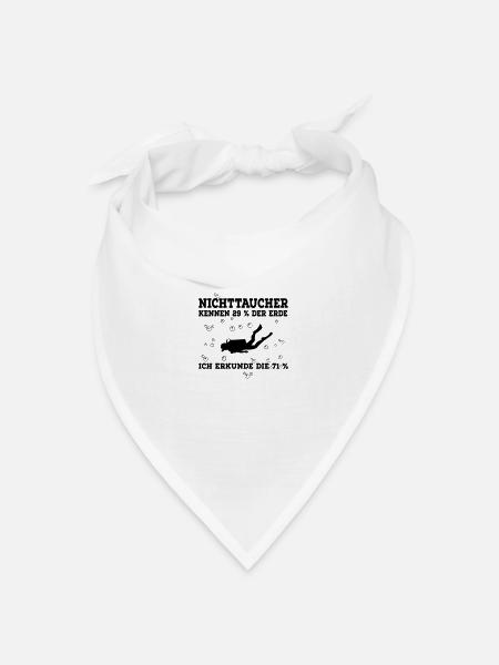 tauchen - Bandana Dreieckstuch - Weiß