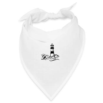 leuchtturm papierschiff - Bandana Dreieckstuch - Weiß - Vorne