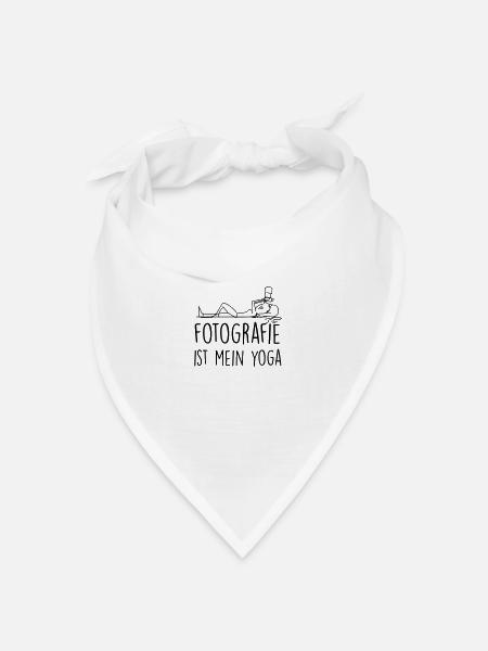 fotografie ist mein yoga - Bandana Dreieckstuch - Weiß