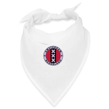 Amsterdam - Bandana Dreieckstuch - Weiß - Vorne