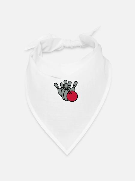 Bowling Logo 03.0 - Bandana Dreieckstuch - Weiß