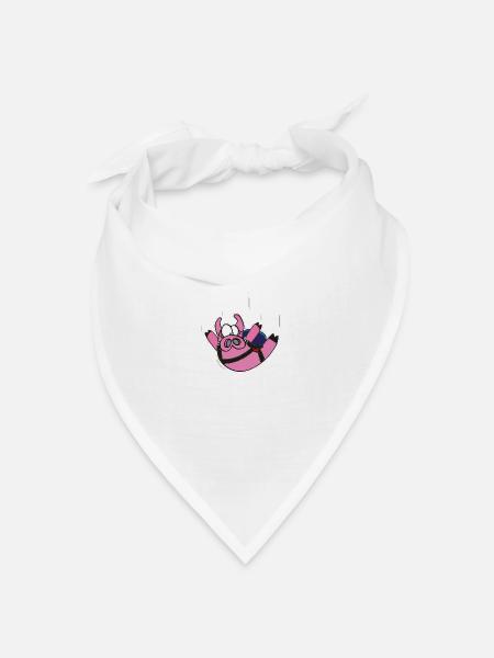 Poops "Freifall" - Bandana Dreieckstuch - Weiß