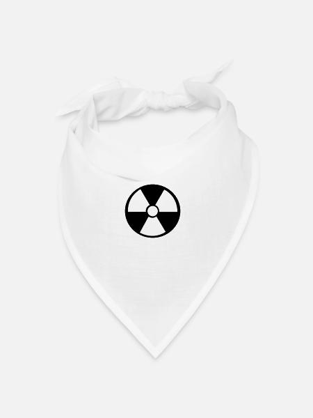 Atom Zeichen - Bandana Dreieckstuch - Weiß