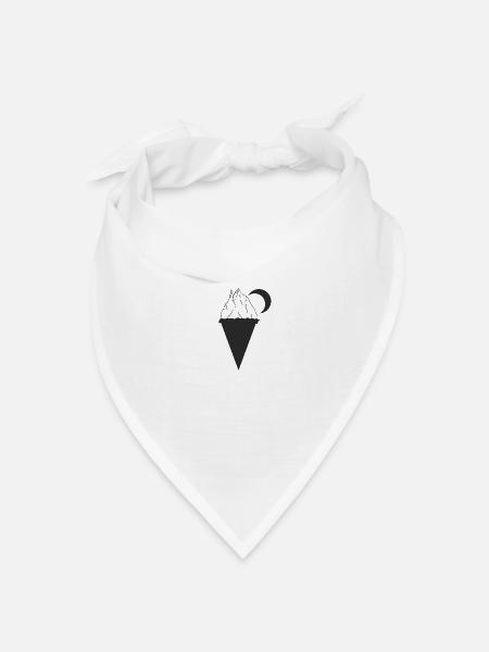 Eistüte - Bandana Dreieckstuch - Weiß