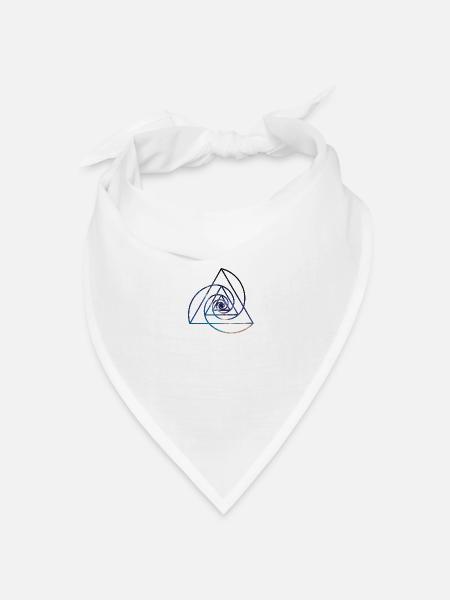 Spiraldreieck - Bandana Dreieckstuch - Weiß