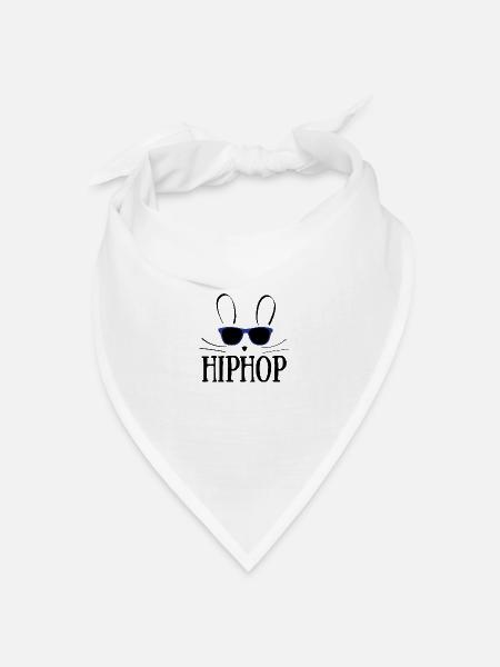 Ostern / Osterhase: Hip Hop - Bandana Dreieckstuch - Weiß
